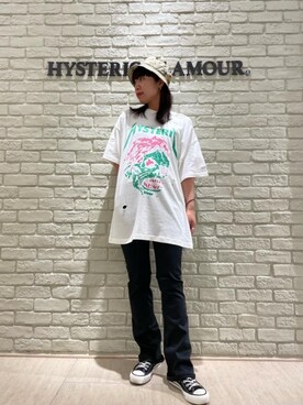 「ﾋﾞｯｸﾞｼﾙｴｯﾄ」｜「アイテム（帽子）」を使った、OKUDAさん（レディース・161cm）の夏コーディネート