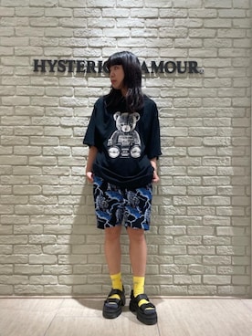 「ﾋﾞｯｸﾞｼﾙｴｯﾄ」｜「アイテム（ワンピース/ドレス）」を使った、OKUDAさん（レディース・161cm）の夏コーディネート