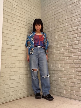 「ﾋﾞｯｸﾞｼﾙｴｯﾄ」｜「アイテム（キャミソール）」を使った、OKUDAさん（レディース・161cm）の夏コーディネート