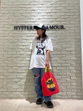 「ﾋﾞｯｸﾞｼﾙｴｯﾄ」｜「アイテム（帽子）」を使った、OKUDAさん（レディース・161cm）の夏コーディネート