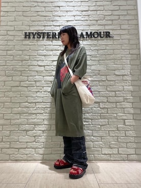 「コラボレーション」｜「アイテム（ワンピース/ドレス）」を使った、OKUDAさん（レディース・161cm）の夏コーディネート