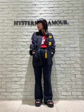 「ミリタリーコーデ」｜「アイテム（財布/小物）」を使った、OKUDAさん（レディース・161cm）の夏コーディネート