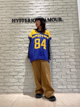 「ﾋﾞｯｸﾞｼﾙｴｯﾄ」｜「アイテム（パンツ）」を使った、OKUDAさん（レディース・161cm）の秋コーディネート
