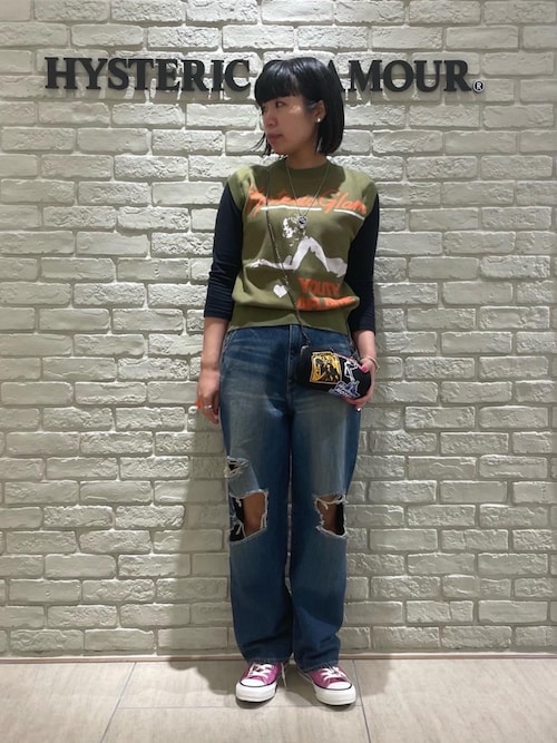 ヒステリックグラマー STICKER L CLASP 2WAYポーチ ヒステリックグラマー STICKER L CLASP 2WAYポーチ HYSTERIC