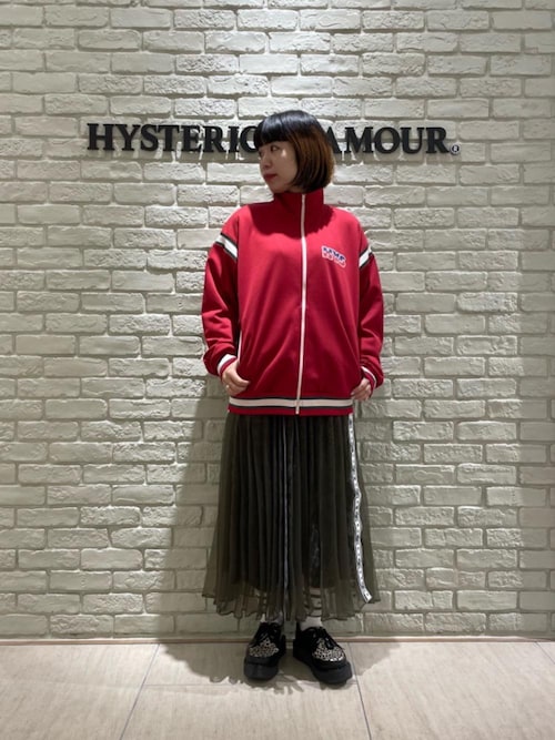 ヒス DIZZY＆MILKY柄 プリーツロングスカート VIXEN GIRL 黒 ヒス DIZZY＆MILKY柄 プリーツロングスカート VIXEN GIRL 黒