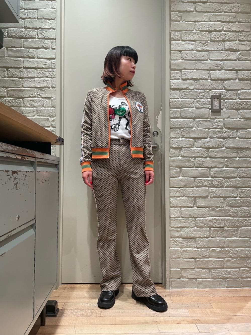 HG MONOGRAM柄ジャカード トラックジャケットを使ったショップスタッフ