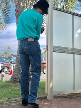 「KANGOL（カンゴール）のカンゴール ハット BERMUDA CASUAL KANGOL（ハット、ブラック系）」を使った、F.さん（メンズ・171cm）の秋コーディネート