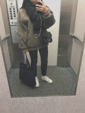 「SPINNS（スピンズ）のアイテム（マフラー）」を使った、®️さん（レディース・152cm）の冬コーディネート