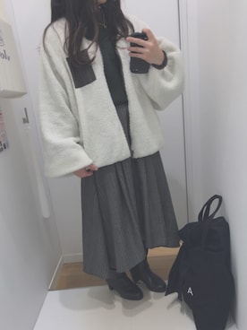 「ALIVE（アライブ）のアイテム」を使った、®️さん（レディース・152cm）の冬コーディネート