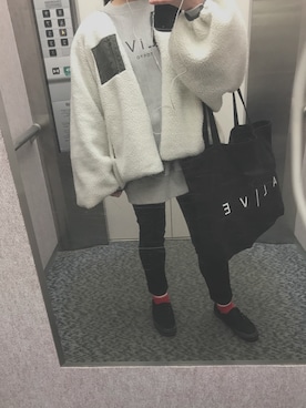 「ALIVE（アライブ）のアイテム」を使った、®️さん（レディース・152cm）の冬コーディネート