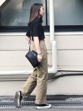 「THE SHINZONE（ザ　シンゾーン）のハイウエストチノパンツ（チノパンツ）」を使った、Bennie さん（レディース・167cm）の夏コーディネート