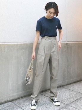 「Daniel Wellington（ダニエルウェリントン）の販売終了クラシックペティット アッシュフィールド32mm（アナログ腕時計）」を使った、Bennie さん（レディース・167cm）の夏コーディネート