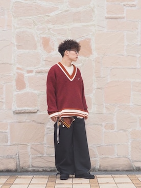 「LEH（レー）のアイテム（パンツ）」を使った、く　　　　　にさん（メンズ・168cm）の秋コーディネート