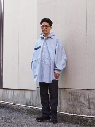 Fumito Ganryu/フミトガンリュウ/Mods shirt (Stripe)/モッズシャツ