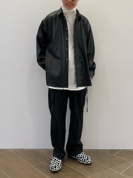 「Toironier（トワロニエ）のアイテム（ブルゾン）」を使った、く　　　　　にさん（メンズ・168cm）の冬コーディネート