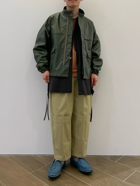 「Toironier（トワロニエ）のアイテム（ブルゾン）」を使った、く　　　　　にさん（メンズ・168cm）の冬コーディネート