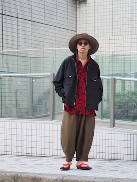 「GARDEN TOKYO（ガーデントウキョウ）のアイテム（ブルゾン）」を使った、く　　　　　にさん（メンズ・168cm）の春コーディネート