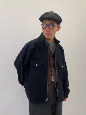 「GARDEN TOKYO（ガーデントウキョウ）のアイテム（ブルゾン）」を使った、く　　　　　にさん（メンズ・168cm）の春コーディネート