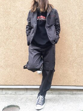 「SYU.HOMME/FEMM（シュウ）のアイテム（テーラードジャケット）」を使った、DJ OGANIKさん（メンズ・178cm）の春コーディネート
