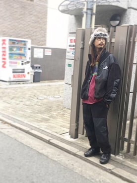 「F-LAGSTUF-F（フラグスタフ）のアイテム（ジャケット/アウター）」を使った、DJ OGANIKさん（メンズ・178cm）の秋コーディネート