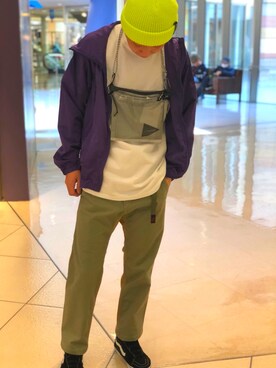 「AlexanderLeeChang（アレキサンダーリーチャン）のアイテム（パンツ）」を使った、しょーまさん（メンズ・169cm）の春コーディネート