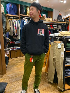 「AlexanderLeeChang（アレキサンダーリーチャン）のアイテム（トップス）」を使った、しょーまさん（メンズ・169cm）の冬コーディネート