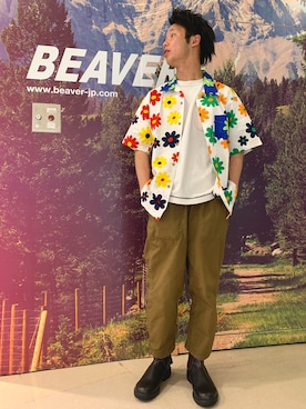 「TIGRE BROCANTE（ティグルブロカンテ）のアイテム（パンツ）」を使った、しょーまさん（メンズ・169cm）の夏コーディネート