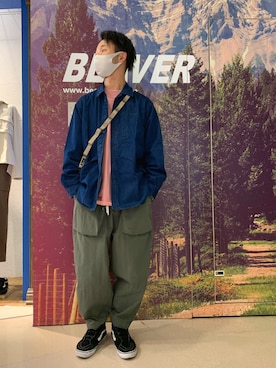 「MANASTASH（マナスタッシュ）のアイテム（PC・スマホグッズ/家電）」を使った、しょーまさん（メンズ・169cm）の冬コーディネート