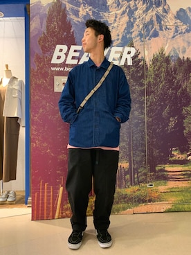 「MANASTASH（マナスタッシュ）のアイテム（PC・スマホグッズ/家電）」を使った、しょーまさん（メンズ・169cm）の春コーディネート