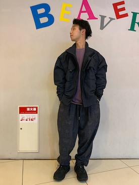 「WILD THINGS（ワイルドシングス）のアイテム（ブルゾン）」を使った、しょーまさん（メンズ・169cm）の春コーディネート