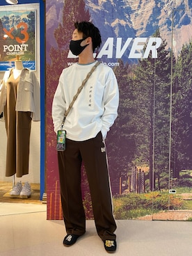 「MANASTASH（マナスタッシュ）のアイテム（PC・スマホグッズ/家電）」を使った、しょーまさん（メンズ・169cm）の春コーディネート