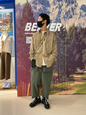 「MANASTASH（マナスタッシュ）のアイテム（PC・スマホグッズ/家電）」を使った、しょーまさん（メンズ・169cm）の春コーディネート