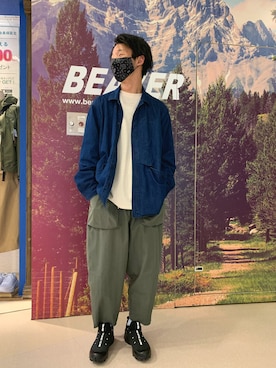 「and wander（アンドワンダー）のアイテム（スニーカー）」を使った、しょーまさん（メンズ・169cm）の春コーディネート