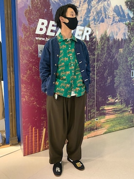 「アロハシャツ」｜「アイテム（ブルゾン）」を使った、しょーまさん（メンズ・169cm）の春コーディネート