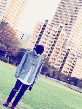 「POLO（ポロ）のアイテム（シューズ）」を使った、しょたさん（メンズ・176cm）の冬コーディネート
