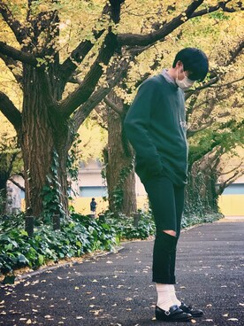 「POLO（ポロ）のアイテム（シューズ）」を使った、しょたさん（メンズ・176cm）の冬コーディネート