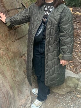 「ROTHCO（ロスコ）のアイテム（その他アウター）」を使った、ayさん（レディース・155cm）の冬コーディネート