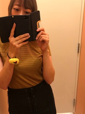 「試着」｜まよさん（レディース・162cm）の秋コーディネート
