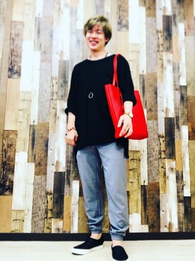 「チャイハネ（チャイハネ）のアイテム（Tシャツ/カットソー）」を使った、takahiro.shishidoさん（メンズ・170cm）の夏コーディネート