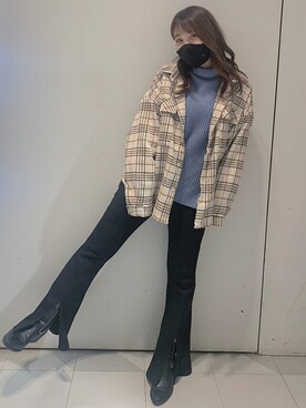 「MinoriTY（マイノリティ）のアイテム（その他アウター）」を使った、ハルさん（レディース・153cm）の秋コーディネート