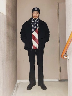 「星条旗」｜Mu-sun🌞さん（メンズ・177cm）の冬コーディネート