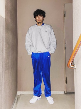 「HANES（ヘインズ）のアイテム（スウェット）」を使った、Mu-sun🌞さん（メンズ・177cm）の冬コーディネート