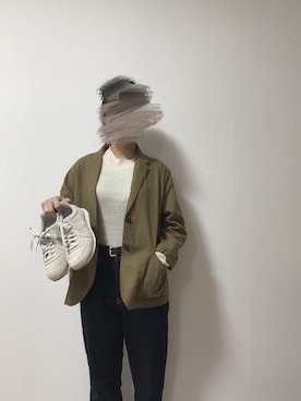 「Sunny clouds（サニークラウズ）のアイテム（その他アウター）」を使った、おしおさん（レディース・152cm）の秋コーディネート