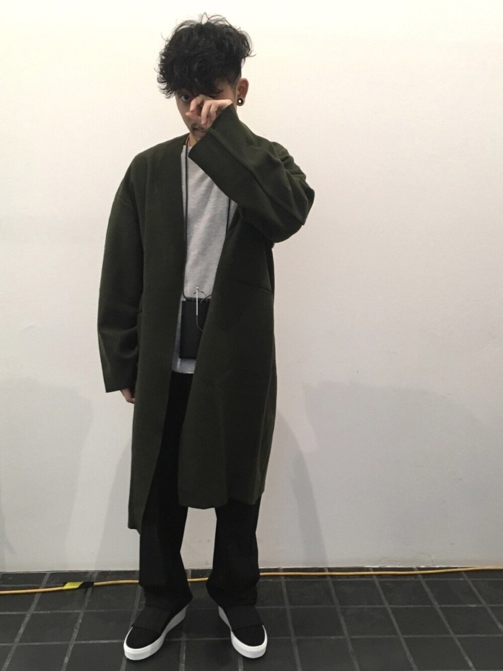 VOAAOV ナイロンレイヤードロングコート VOAAOVのロングコートにVICTIM
