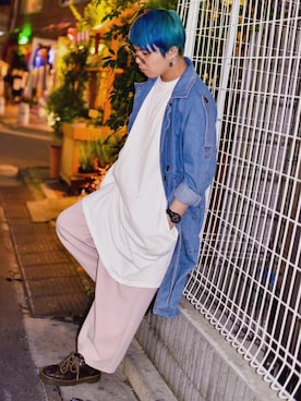 「DOUBLE NAME（ダブルネーム）のアイテム」を使った、Ryotaro Satoさん（メンズ・168cm）の秋コーディネート