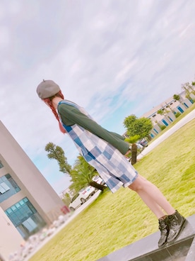 「plaid」｜「アイテム（ブーツ）」を使った、粒丸(´･_･`)さん（レディース・166cm）の秋コーディネート