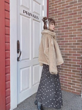 「halloween」｜「アイテム（ジャケット/アウター）」を使った、りなてぃーさん（レディース・165cm）の冬コーディネート
