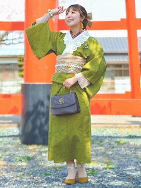 「axes femme（アクシーズファム）のアイテム（バッグ）」を使った、minさん（レディース・157cm）の春コーディネート