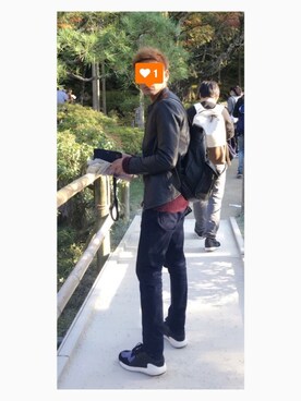 「ZARA MAN」｜「アイテム（ライダースジャケット）」を使った、勇仁 さん（メンズ・165cm）の秋コーディネート