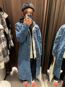 「フォローミー」｜「アイテム（ステンカラーコート）」を使った、ただくんさん（メンズ・170cm）の冬コーディネート